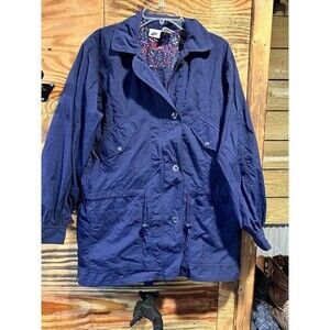 NIKE Spell Out Swoosh 4 Pocket Zip Button Windbreaker Jacket 90s Women’s M